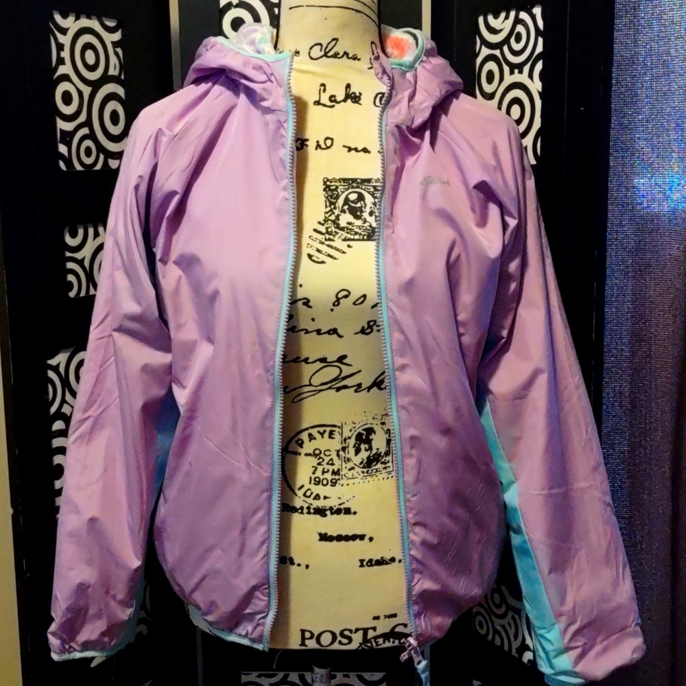 BNWT Girls purple and blue light jacket size 14/16